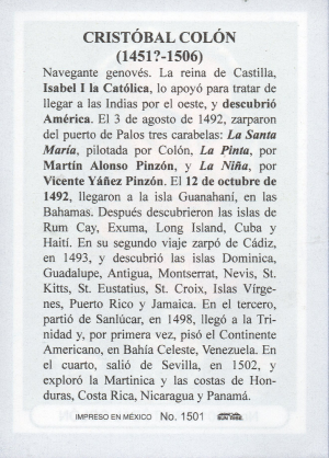Biografia Cristobal Colon Atras